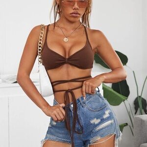 Brown Strappy Top